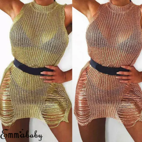 Womens Sexy Knitted Fishnet Mesh Bikini Hollow Out Spilt Cover Up Bathing Summer Beach Swimwear Swimsuit Cover Ups
Womens Sexy Knitted Fishnet Mesh Bikini Hollow Out Spilt Cover Up Bathing Summer Beach Swimwear Swimsuit Cover Ups
