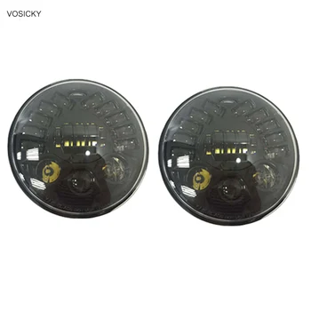 a pair 7" inch Round LED Headlight 6000k 55W for For Je-ep Wr-angler JK CJ For Har-ley Motorcycle Headlamp 
a pair 7" inch Round LED Headlight 6000k 55W for For Je-ep Wr-angler JK CJ For Har-ley Motorcycle Headlamp