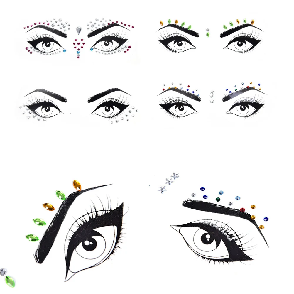 Hot Sale 1 Sheet Jewel Eyes Makeup Crystal Eyes Sticker Tattoo Diamond Makeup Eyeliner Eyeshadow Face Sticker
Hot Sale 1 Sheet Jewel Eyes Makeup Crystal Eyes Sticker Tattoo Diamond Makeup Eyeliner Eyeshadow Face Sticker