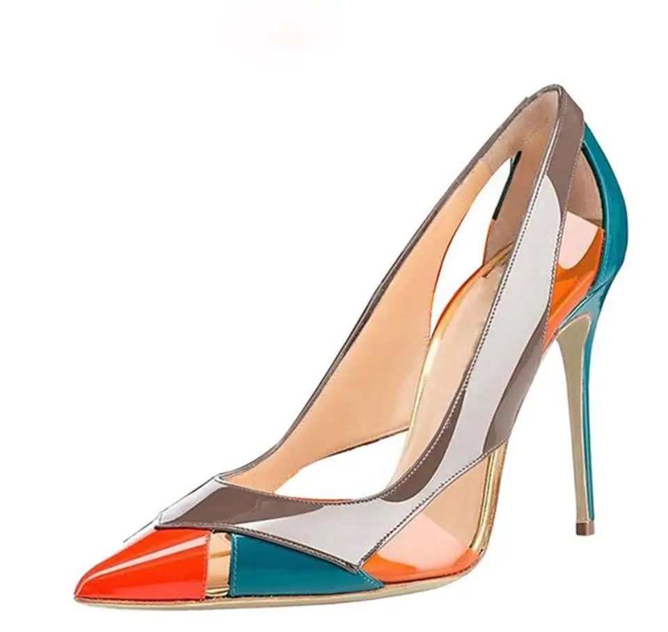Europe and the United States pointed color matching high heels large size single shoes fashion shoes women pumps
Europe and the United States pointed color matching high heels large size single shoes fashion shoes women pumps