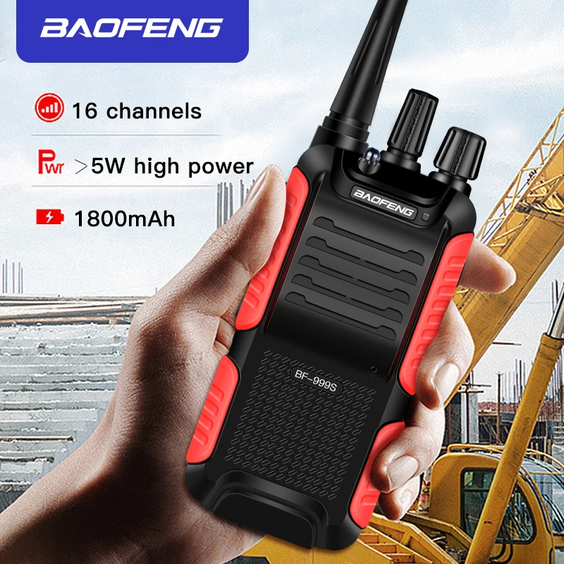 BF-999S Plus 999S Walkie Talkie Baofeng 5W 1800mAh UHF 16 Channel Long Distance Portable Two Way Radio Upgrade BF-888s CB Radio
BF-999S Plus 999S Walkie Talkie Baofeng 5W 1800mAh UHF 16 Channel Long Distance Portable Two Way Radio Upgrade BF-888s CB Radio
