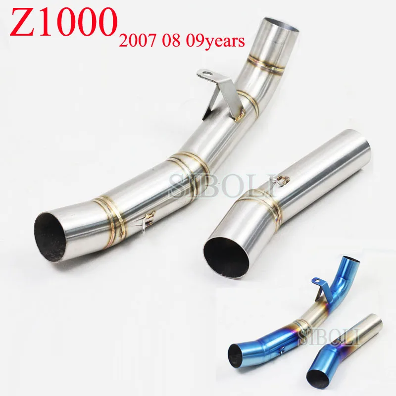 For Kawasaki Z1000 2007 2008 2009 years Motorcycle Exhaust Middle Pipe Connector Link Tube Stainless Steel Without Muffler | Автомобили и