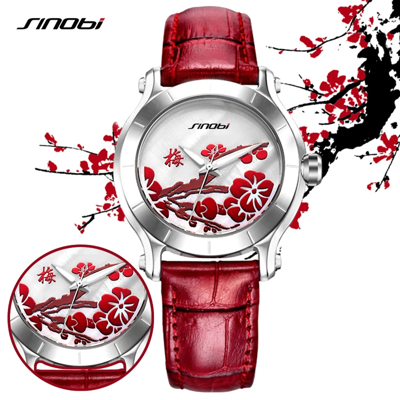 Фото SINOBI Новый Для женщин часы для Китайская традиционная сливы цветок | Отзывы и видеообзор (32837149111)
