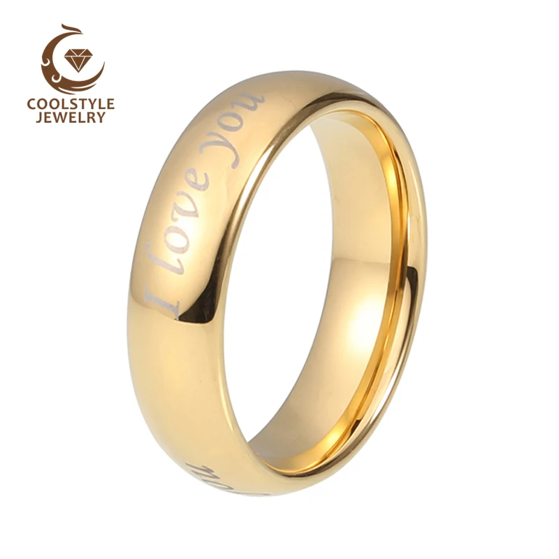 6MM Women Wedding Rings Men Tungsten Carbide Wedding Band With "I Love You" Engraved
6MM Women Wedding Rings Men Tungsten Carbide Wedding Band With "I Love You" Engraved