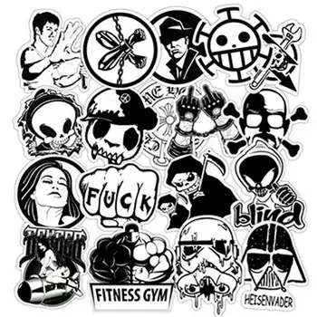 50 PCS Black and White Stickers Terror Skull Cool Animal Pegatinas PackGraffiti Waterproof For Skateboard Motorcycle Luggage
50 PCS Black and White Stickers Terror Skull Cool Animal Pegatinas PackGraffiti Waterproof For Skateboard Motorcycle Luggage