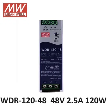 Genuine Meanwell WDR-120-48 120W 2.5A 48V slim wide 180 ~ 550VAC input Industrial DIN Rail Power Supply 120W SMPS 
Genuine Meanwell WDR-120-48 120W 2.5A 48V slim wide 180 ~ 550VAC input Industrial DIN Rail Power Supply 120W SMPS