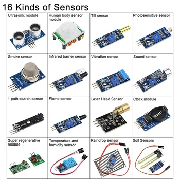 16pcs/lot Raspberry Pi 3 Sensor Module Sensor kit for Raspberry Pi 3B+ for DIY Extension Board
16pcs/lot Raspberry Pi 3 Sensor Module Sensor kit for Raspberry Pi 3B+ for DIY Extension Board