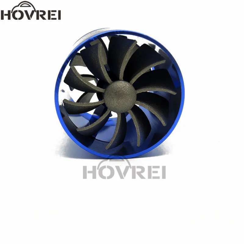 caricatore eccellente turbina a doppia ventola gas Qiilu Turbo per auto Blu turbocompressore risparmio carburante