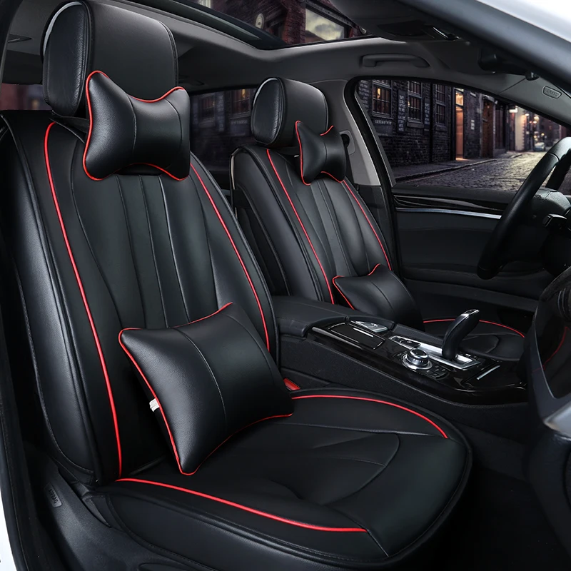 Universal pu leather car seat cover auto seats covers for Nissan almera leaf sentra tiida teana gtr juke dualis terrano xtrail | Автомобили
