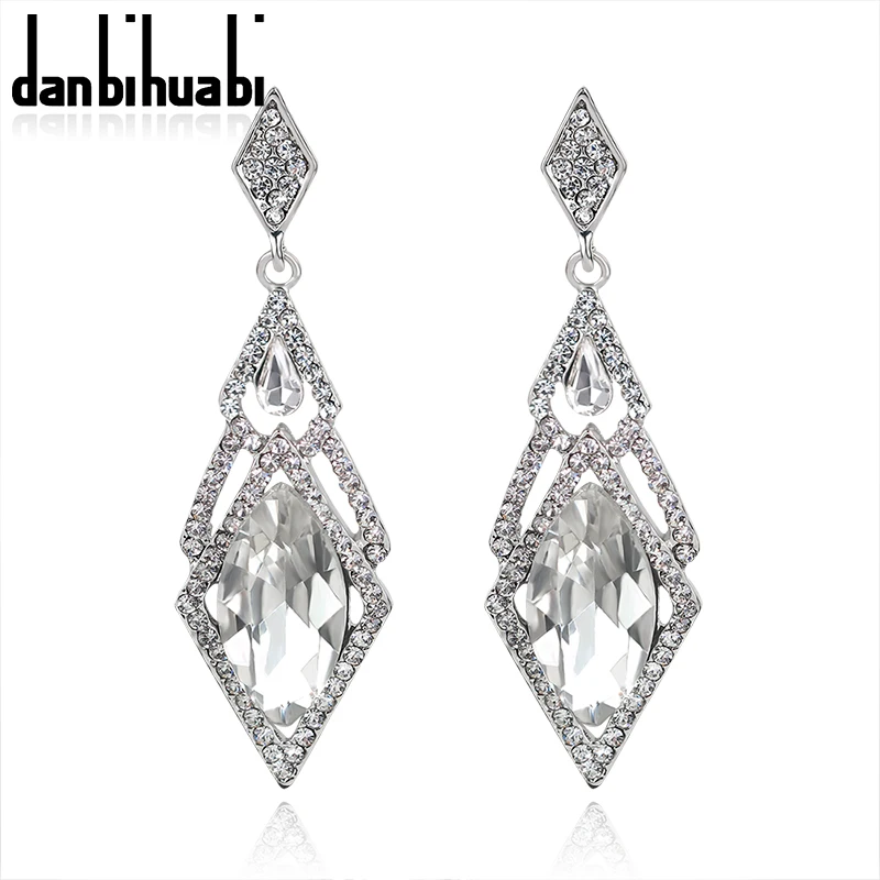 Rhombus Long Crystal Earrings For Women Glass Rhinestone Drop Earring Wedding Bridal earings fashion jewelry
Rhombus Long Crystal Earrings For Women Glass Rhinestone Drop Earring Wedding Bridal earings fashion jewelry