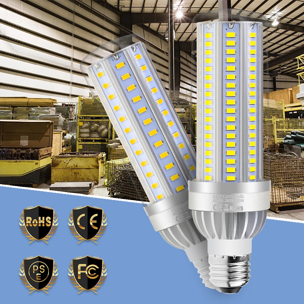 E27 Corn Lamp 25W 35W 50W High Power LED Bulb E26 LED Light 110V 220V High Brightness Commercial Lighting For Square Warehouse
E27 Corn Lamp 25W 35W 50W High Power LED Bulb E26 LED Light 110V 220V High Brightness Commercial Lighting For Square Warehouse