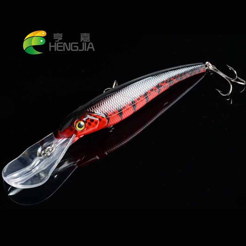 

HENGJIA hard plastic minnow fishing lures artificial wobblers crankbaits diving swimbaits pesca fishing tackles 1PC