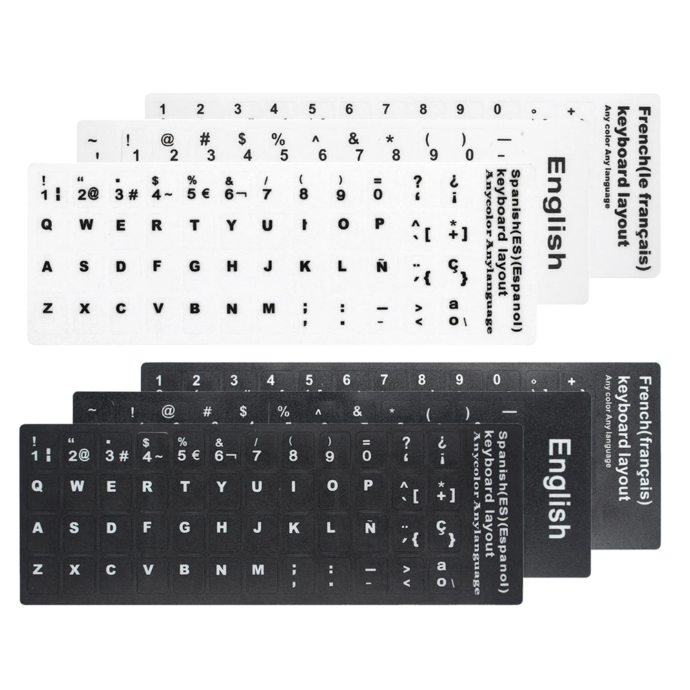 Non Transparent Keyboard Russian French Spanish English Version Keyboard Replacement Sticker Universal for Laptop
Non Transparent Keyboard Russian French Spanish English Version Keyboard Replacement Sticker Universal for Laptop