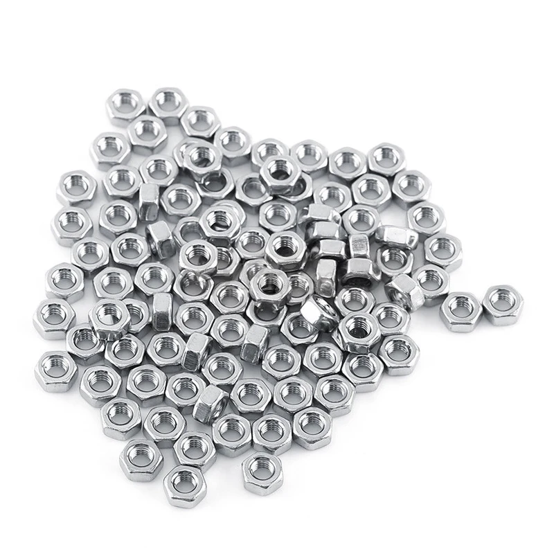 250pc/set A2 Stainless Steel M3 Cap/Button/Flat Head Screws Sets Hex Socket Bolt With Hex Nuts Assortment Kit Mayitr