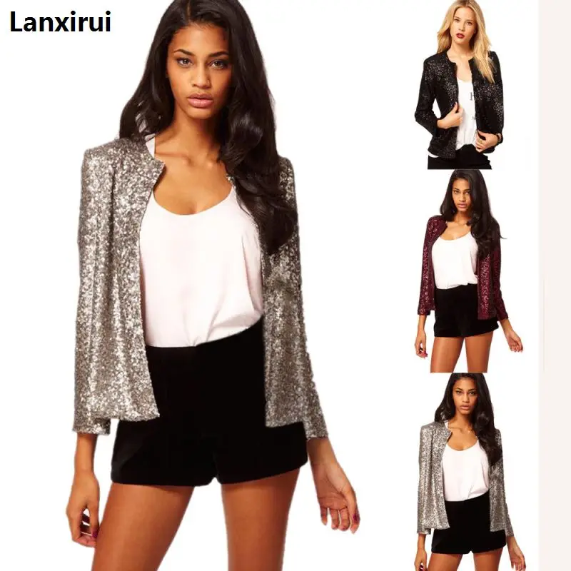 European American Fashion Brand Shining Pocket Cardigan Style Sequin Long Sleeves Slim Suit Pattern Jacket Coat
European American Fashion Brand Shining Pocket Cardigan Style Sequin Long Sleeves Slim Suit Pattern Jacket Coat