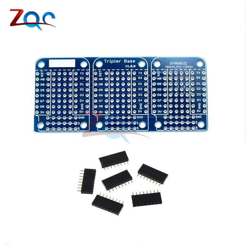 Tripler-Base-V1-0-0-Shield-for-WeMos-D1-Mini-ESP8266-Dual-Sided-Expansion-Board-for (1)