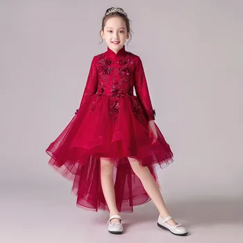 2019 Summer children's dress Princess dress Girl's tutu dress Little flower girl piano costume host evening dress long sleeve
2019 Summer children's dress Princess dress Girl's tutu dress Little flower girl piano costume host evening dress long sleeve