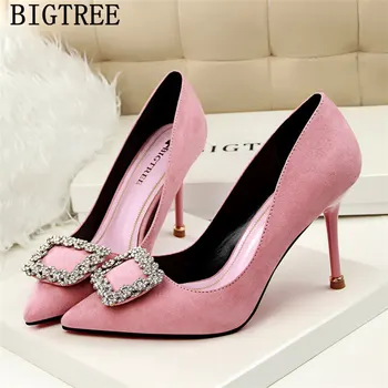 Rhinestone Shoes Women New Arrival 2020 Wedding Shoes Bride Pink Heels Luxury Heels Bigtree Shoes Sexy High Heels Talon Femme
Rhinestone Shoes Women New Arrival 2020 Wedding Shoes Bride Pink Heels Luxury Heels Bigtree Shoes Sexy High Heels Talon Femme