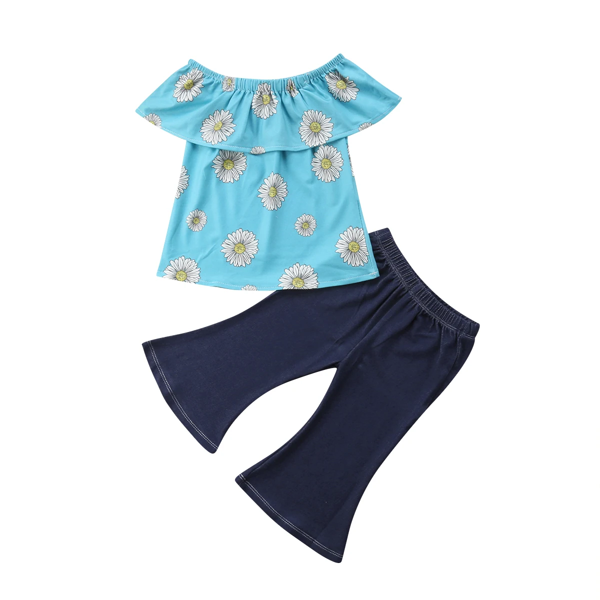 IMCUTE Fashion Kids Clothes Set Shoulderless Floral Top Flared Wide Ledg Trousers for Children Girls
IMCUTE Fashion Kids Clothes Set Shoulderless Floral Top Flared Wide Ledg Trousers for Children Girls
