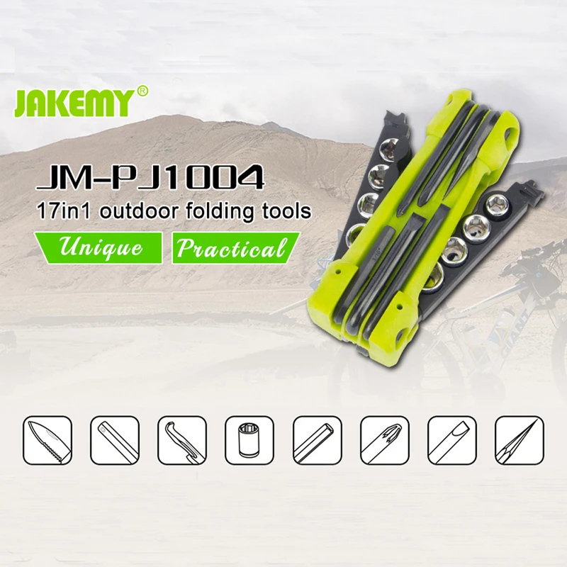 JAKEMY 17 in 1 Outdoor Folding Tool Set Bicycle Auto Car Mechanic Repair Screwdriver Sockets Tool Kit Camping Emergency Tool Set
JAKEMY 17 in 1 Outdoor Folding Tool Set Bicycle Auto Car Mechanic Repair Screwdriver Sockets Tool Kit Camping Emergency Tool Set