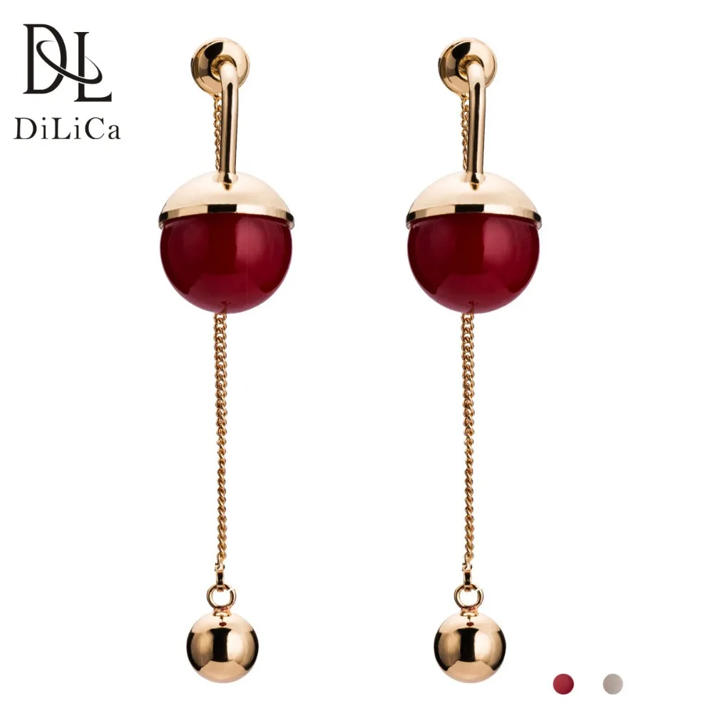 DiLiCa Fashion Drop Earrings Women Metal Beaded Long Earrings Lady Korean Earrings orecchini donna Red White Color
DiLiCa Fashion Drop Earrings Women Metal Beaded Long Earrings Lady Korean Earrings orecchini donna Red White Color