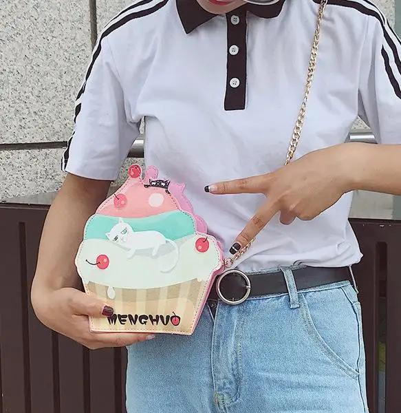 Women Cupcake Ice Cream Mini Handbag 3D Hot Dog Circle Bread Hamburger Chain Shoulder Bag Messenger Cross Body Bags
Women Cupcake Ice Cream Mini Handbag 3D Hot Dog Circle Bread Hamburger Chain Shoulder Bag Messenger Cross Body Bags