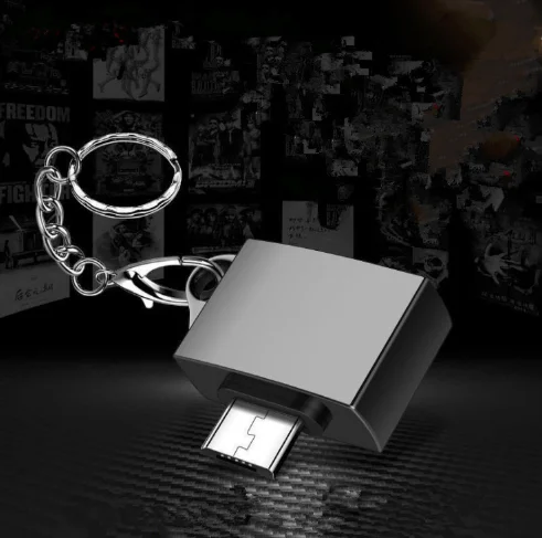 Mini Metal Micro USB To USB 2.0 OTG Adapter Converter with Key Chain for OTG Smart Phone Wholesale
Mini Metal Micro USB To USB 2.0 OTG Adapter Converter with Key Chain for OTG Smart Phone Wholesale