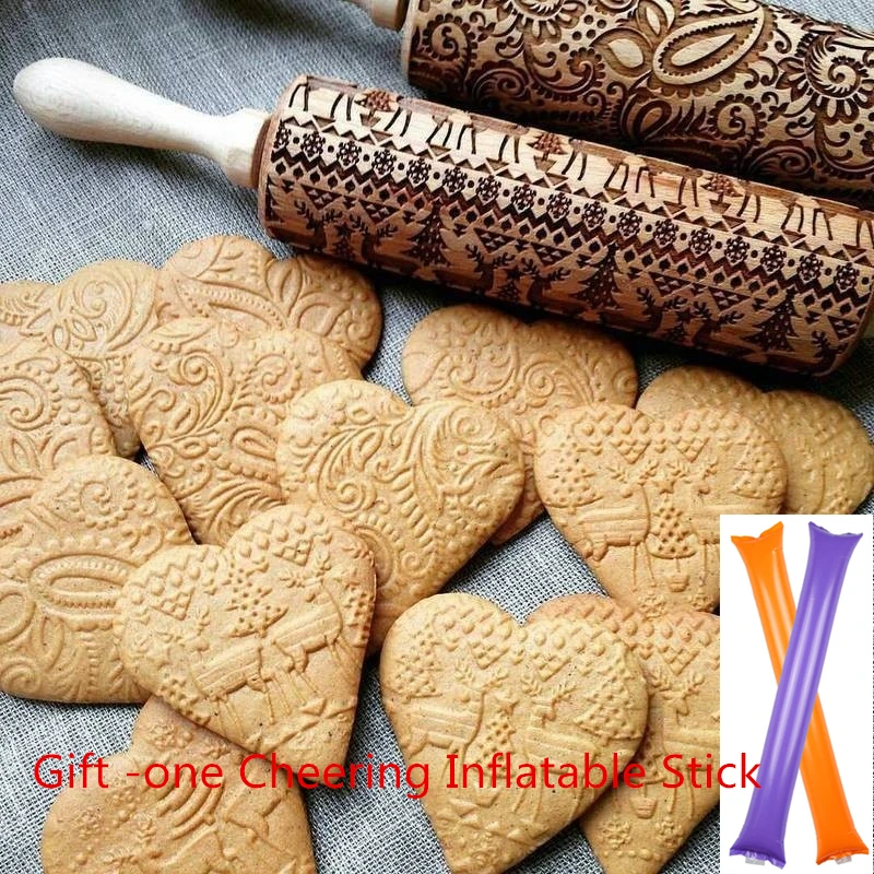 Christmas Embossing Rolling Pin Baking Cookies Embossed Rolling Pin Wood Biscuit Fondant Cake Engraved Roller Reindeer Snowflake
Christmas Embossing Rolling Pin Baking Cookies Embossed Rolling Pin Wood Biscuit Fondant Cake Engraved Roller Reindeer Snowflake