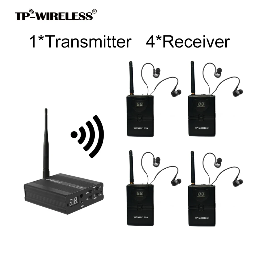 

TP-Wireless 2.4GHz Digital Wireless Stage Monitor System HDCD Professional Audio Transmission Effective 1Transmitter NReceivers