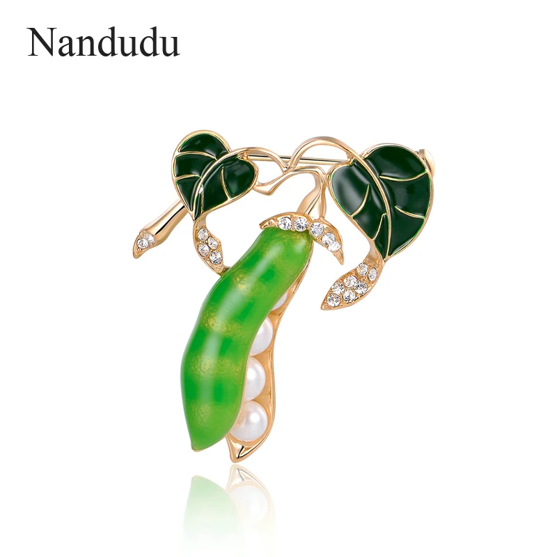Nandudu Enamel Green Pea Brooches for Women Gold-color Crystal Simulated Pearls Corsages Men Kids Sweater Suit Pins X273
Nandudu Enamel Green Pea Brooches for Women Gold-color Crystal Simulated Pearls Corsages Men Kids Sweater Suit Pins X273