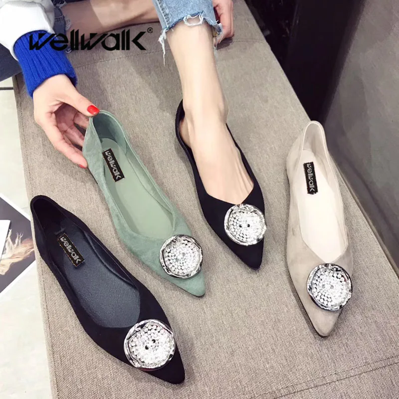 Pointed Toe Suede Shoes Women Ballerinas Metal Buttons Design Ladies Flat Shoes Female Summer Ballet Flats Office Moccasins
Pointed Toe Suede Shoes Women Ballerinas Metal Buttons Design Ladies Flat Shoes Female Summer Ballet Flats Office Moccasins
