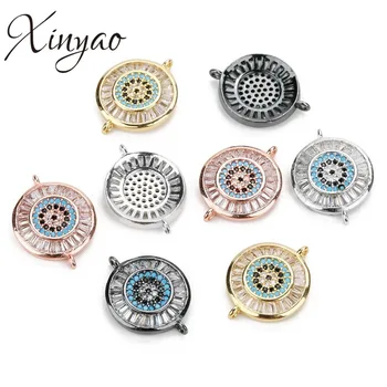 XINYAO Micro Pave Copper Round Charms Wheel Pendant Bracelet Connectors For Diy Bracelet Necklace Jewelry Findings 15*20mm
XINYAO Micro Pave Copper Round Charms Wheel Pendant Bracelet Connectors For Diy Bracelet Necklace Jewelry Findings 15*20mm