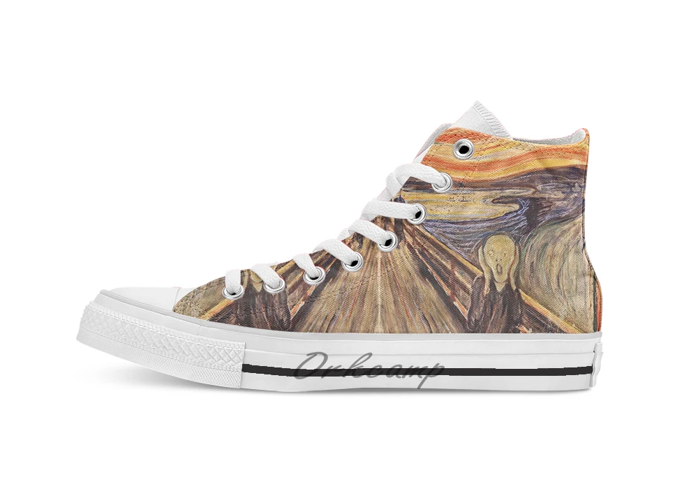 Edvard Munch The Scream 1893 Novelty Design breathable casual High Top lace-up Canvas shoes sneakers
Edvard Munch The Scream 1893 Novelty Design breathable casual High Top lace-up Canvas shoes sneakers