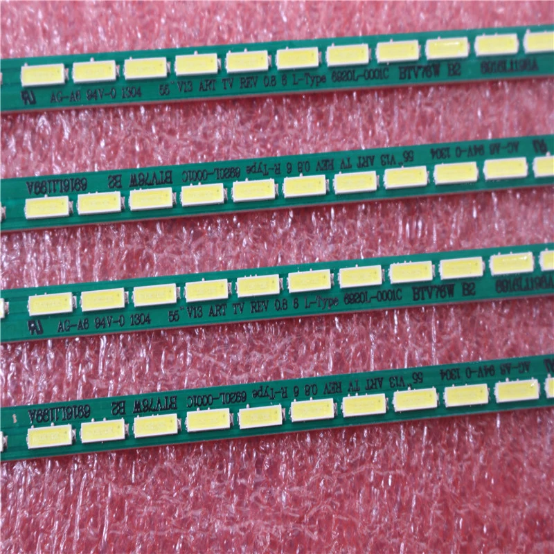 New Kit 4 PCS 75LED 605mm LED strip for 55PFL6008K 55LA6800 55LA691V 6922L-0069A 55 V13 ART TV R L 6920L-0001C
New Kit 4 PCS 75LED 605mm LED strip for 55PFL6008K 55LA6800 55LA691V 6922L-0069A 55 V13 ART TV R L 6920L-0001C