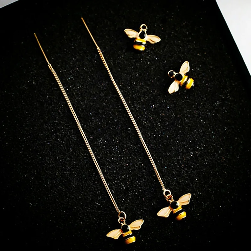 Hot Yellow Black Bees Stud Earrings New Women Fashion Animals Gold Color Chain Earrings Jewelry
Hot Yellow Black Bees Stud Earrings New Women Fashion Animals Gold Color Chain Earrings Jewelry