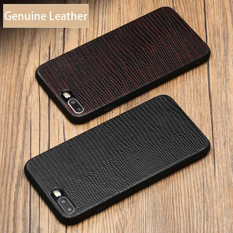 

Genuine Leather 360 All inclusive phone case For iPhone 8 Plus 6 6S 6P 6SP 7 7P 8 8P X XS Max XR Lizard Skin texture back cover