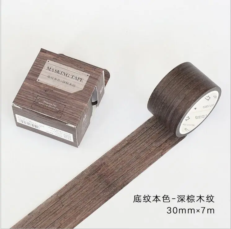 30mm Wide Wood Grain Natural Shading Color Dark Brown Decoration Washi Tape DIY Planner Diary Scrapbooking Masking Tape Escolar
30mm Wide Wood Grain Natural Shading Color Dark Brown Decoration Washi Tape DIY Planner Diary Scrapbooking Masking Tape Escolar