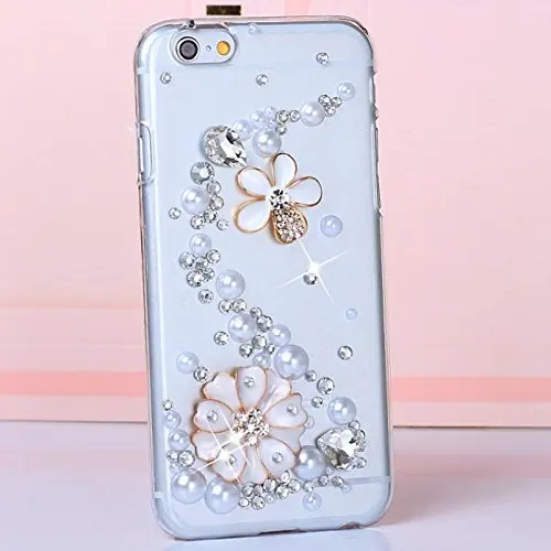 3d-Handmade-Clear-Bling-Flower-Crystal-Rhinestone-Diamond-Pearl-Skin-Case-Cover-for-iPhone-X-4S (2)