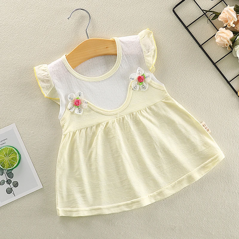Baby Girls Clothes Summer Baby Dresses Frill Sleeve Flower Newborn Infant Dresses Cotton Round collar Sleeveless Toddler Dresses
Baby Girls Clothes Summer Baby Dresses Frill Sleeve Flower Newborn Infant Dresses Cotton Round collar Sleeveless Toddler Dresses