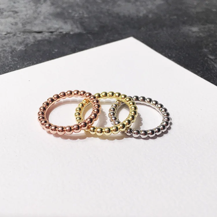 High Quality Silver Rose Gold Color Glaze Bead Rings for Women Fashion Jewelry DJR017
High Quality Silver Rose Gold Color Glaze Bead Rings for Women Fashion Jewelry DJR017