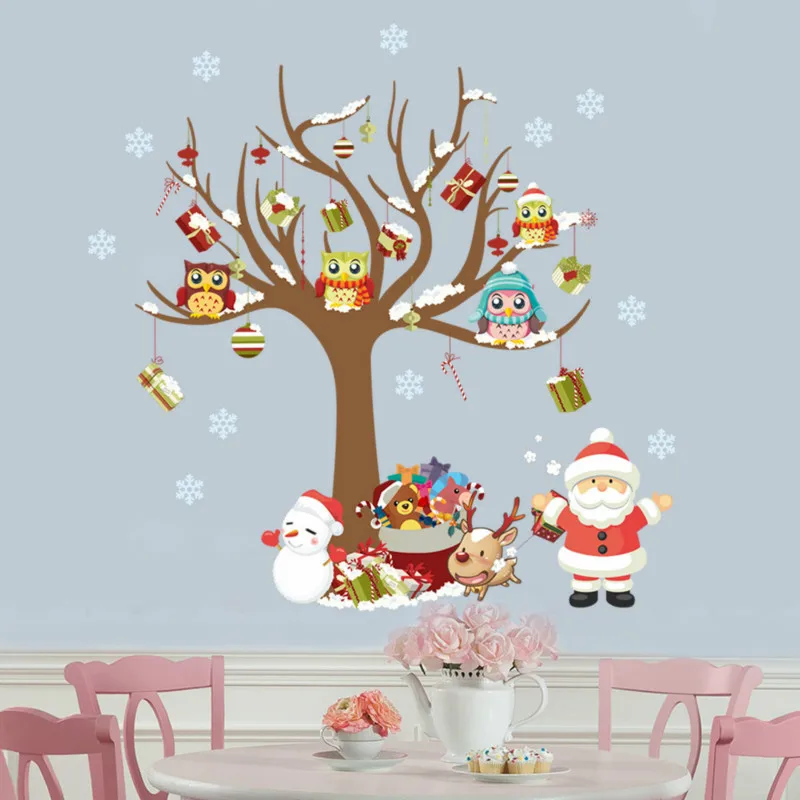 New Santa Claus Gift Giving Wall Sticker Art Decals Christmas Tree Snowman Owl Home Decoration Adesivos De Natal Party Supplies
New Santa Claus Gift Giving Wall Sticker Art Decals Christmas Tree Snowman Owl Home Decoration Adesivos De Natal Party Supplies