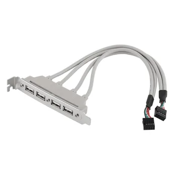 High Quality PC Motherboard 4-Ports USB2.0 Hub With 9 Pin Header Rear Panel Expansion Bracket Host Adapter Cable USB Hub
High Quality PC Motherboard 4-Ports USB2.0 Hub With 9 Pin Header Rear Panel Expansion Bracket Host Adapter Cable USB Hub