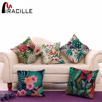 Cotton Linen Square 18" Tropical Tree and Flamingo Printed Sofa Decorative Throw Cushion Pillows Living Room Decor No Filling
Cotton Linen Square 18" Tropical Tree and Flamingo Printed Sofa Decorative Throw Cushion Pillows Living Room Decor No Filling