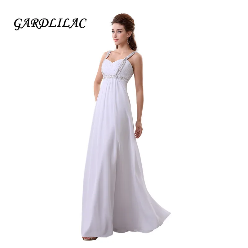 2017 New Spaghetti Straps White Beach Wedding Dresses 2017 Chiffon Plus Size Bridal Gown Long Prom Gown with Crystal
2017 New Spaghetti Straps White Beach Wedding Dresses 2017 Chiffon Plus Size Bridal Gown Long Prom Gown with Crystal