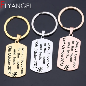 Custom Name And Special Data Fashion Key Holder Engraved I Love You The Moon And Back Car Key Tag Lover Couples Keyring Gifts 
Custom Name And Special Data Fashion Key Holder Engraved I Love You The Moon And Back Car Key Tag Lover Couples Keyring Gifts