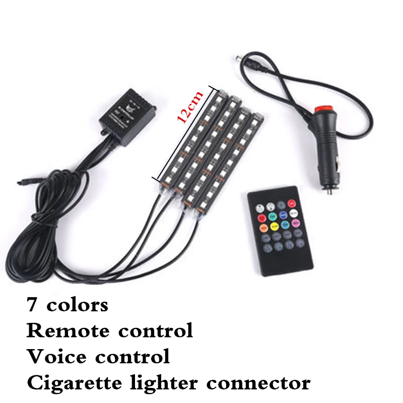 Car Interior LED Strip Light Remote Control Light Bar Atmosphere Light Color Flashing Light Foot Light For Mazda Geely Skoda
Car Interior LED Strip Light Remote Control Light Bar Atmosphere Light Color Flashing Light Foot Light For Mazda Geely Skoda