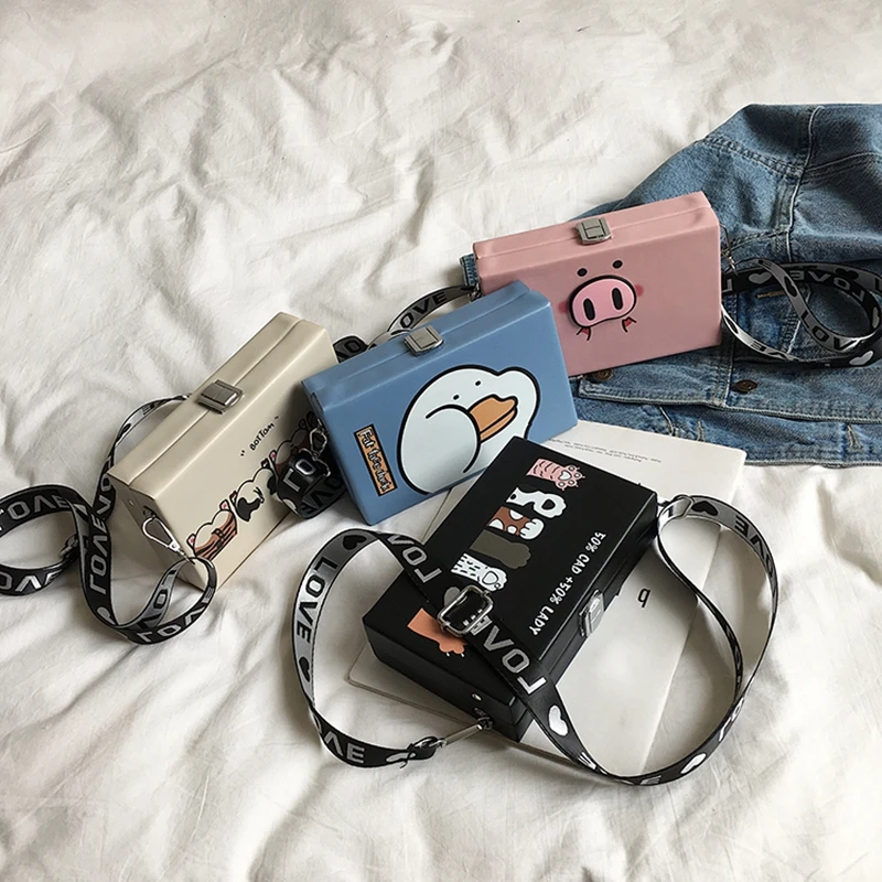 New Women Shoulder Bags Print Cute Cartoon PU Leather Handbags Mini Messenger Box Bag Party Purses Clutch Chain Small Flap Bag
New Women Shoulder Bags Print Cute Cartoon PU Leather Handbags Mini Messenger Box Bag Party Purses Clutch Chain Small Flap Bag