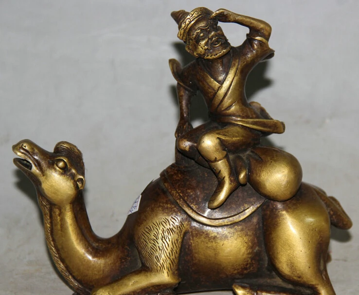 R0720 Details about 7" Old Chinese Copper Man Businessman Ride Camel Llama Statue Sculpture
R0720 Details about 7" Old Chinese Copper Man Businessman Ride Camel Llama Statue Sculpture