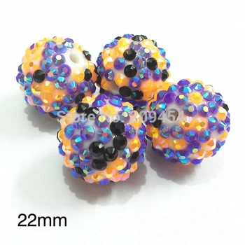 Newest 22mm Purple/Black/Orange Mixed Resin Rhinestone Ball Beads,Chunky Beads For Kids Jewelry Making
Newest 22mm Purple/Black/Orange Mixed Resin Rhinestone Ball Beads,Chunky Beads For Kids Jewelry Making