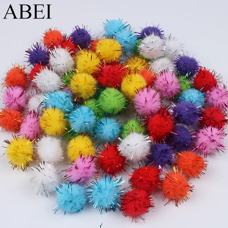 20mm 200pcs/lot Mix Colors Glitter Tinsel Pom Pom DIY Doll Craft Sparkly Pompom Balls Wedding Christmas Scrapbook Decoration
20mm 200pcs/lot Mix Colors Glitter Tinsel Pom Pom DIY Doll Craft Sparkly Pompom Balls Wedding Christmas Scrapbook Decoration